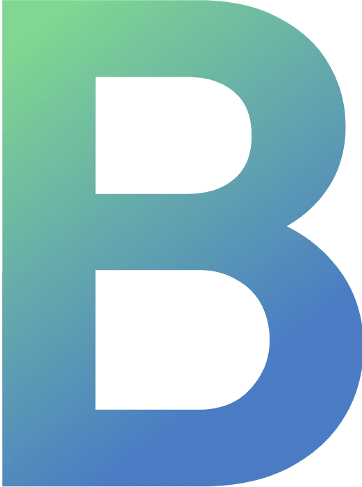 B logo